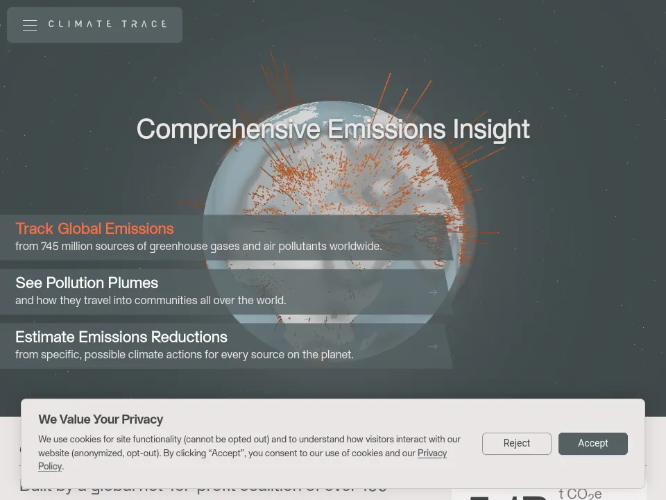 Climate Trace website